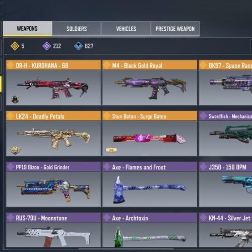 Level 357 COD Mobile account for sale Weapons collection